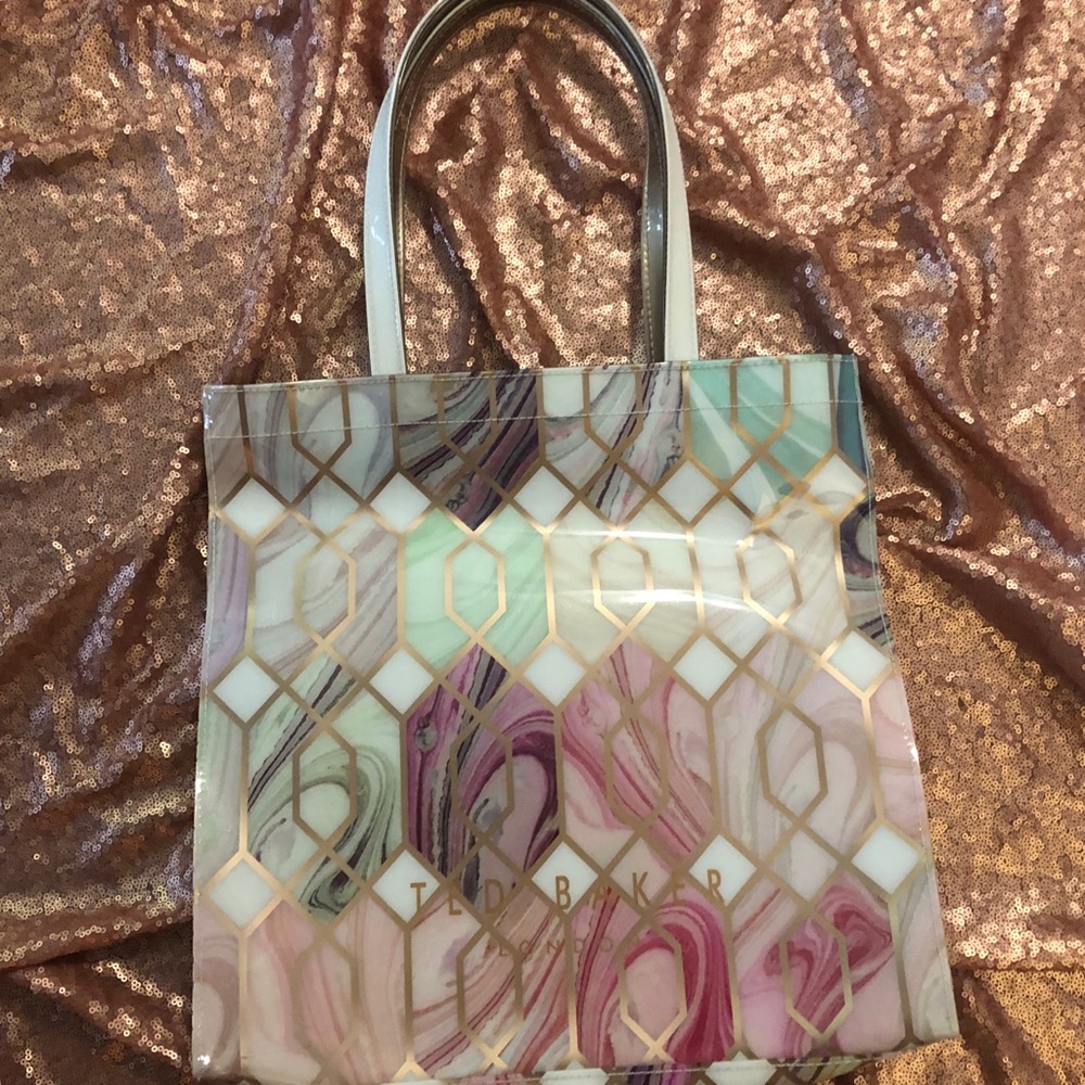 Ted Baker Glossy Marble Print Tote Bag